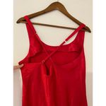 Victoria's Secret  Gold Label Vintage Slip Lingerie Silky Dress Red Lace Racerback Photo 6