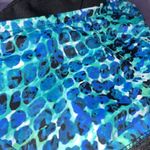 Aqua Green  Swimsuit Blue Green & Black High Thigh High Back Shoulder Strap M Photo 4