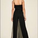 Tadashi Shoji Black Seaton Chiffon Panel Pant Photo 2
