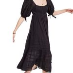 Free People Lets Be Friends Midi Black Dress Size Medium Photo 4