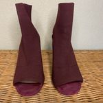 Steve Madden Fair Burgundy Sock Bootie Heels Size 6.5 Photo 4