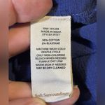 Soft Surroundings Womens Dress L Blue Short Sleeve V Neck Casual Ladies Photo 6