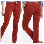 AG Adriano Goldschmied Women's 28 The Stevie Slim Straight Red Corduroy Photo 1