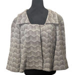 Hilton Hollis Chevron Cropped Jacket Capelet Designer Retro Mod Italian Fabric L Black Size L Photo 0