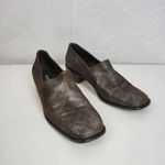 Donald J Pliner Womens Shoes Size 9 Silver Brown Embossed Slip Photo 33