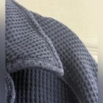 Aerie  Deep Blue LumberJane Waffle Knit Button Up Tunic Shirt Jacket - size L Photo 4