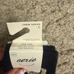 Aerie Black New York City NYC Snacks Pretzel Taxi Cab Graphic Crew Socks Photo 5