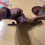 Free People  Torrence Leather Ankle Strap Brown and Purple Sandals size 38/7.5 Photo 7