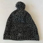 Pure Barre  Black & Heather Gray Winter Pom Pom Hat Women's One Size Photo 0