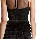 Free People  Black Ruffle Mesh Mini Dress Photo 1