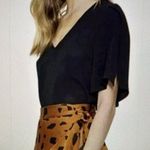 COOPER ST WILD AT HEART Black Scoop Neck Split Sleeve Relaxed Fit Top Size 4 Photo 1