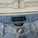 Aeropostale  Mom Jeans Distressed Light Wash High Rise Straight Leg Size 6 Photo 2