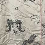 Chelsea Peers White Astrology Print Button Sleep Shirt Womens S Satin Buttons Photo 4