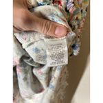 Umgee Linen Blend Floral Midi Dress Womens Sz S Boho Raw Hem Fringe Western Photo 7