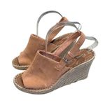 Toms Monica Pink Suede Wedge Espadrilles Photo 3