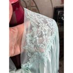 bed jacket satin lace aqua Blue Size L Photo 1