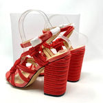 CAbi Red Braided Tiptoe Sandals Style 6012 Photo 7