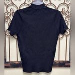 ZARA  black ribbed short sleeve knit top Photo 1