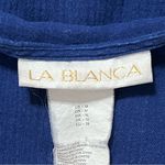 La Blanca Island Fare Blue Crochet Detail Tunic Coverup MEDIUM Beach Resortwear Photo 8