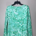 Lilly Pulitzer  cotton green bungle in the jungle pullover v-neck dress small Photo 10