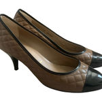 Bruno Magli Quilted Leather Cap Toe Pumps Size‎ 40 EUC Photo 0