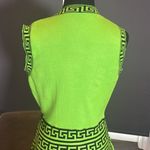 Women’s Casual Short Green Sleeveless Dress Flared Pleated Skirt Size L *READ Size L Photo 4
