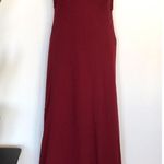 Nicole Miller deep red halter maxi long formal dress size large Photo 0