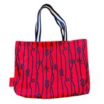 Estée Lauder Estee Lauder Nautical Rope Knot Red Blue Double Handle Shopping Tote Bag Photo 1
