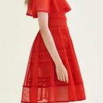 Maje Rosalie Sleeveless Puffball Mesh Dress RED SIZE 1/Small NEW Photo 6