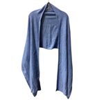 Gobi Cashmere Shawl Made in Mongolia Blue Finished/Ribbed Edge New SOFT Photo 0