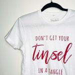 Maurice's Christmas Graphic Tee White & Red Tinsel in Tangle Photo 3