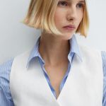 Mango White Vest Top Photo 3