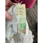 Wedding dress 1970s boho bishop sleeves ruffle train white cream Size 10 Photo 13