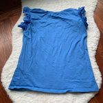 H&M Blue Scoopneck Ruffle Sleeve T-Shirt Size S Photo 1