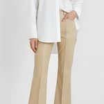 NANUSHKA Zoey Vegan Leather Cropped Flare Trousers, Pebble, Large Photo 1