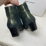 Isabel Marant $690  Green Metallic Dicker Western Ankle Booties Boots Size 35 Photo 9