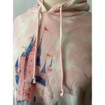 Disney  Ella Enchanted princess pink tie dye drawstring hoodie cropped sweater M Photo 5