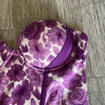 Oh Polly  Strapless Satin Purple Rose Dress Photo 3