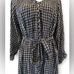 Anthropologie NWT  Maeve Navy and White Sara Smocked Shirtdress Photo 7