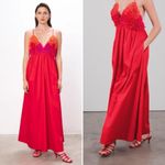 Mara Hoffman NWT Women's Annika Dress Red Size Medium Photo 3