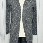 Sweet Pea Black Gray Ribbed Cardigan Size M Long Sleeve Lightweight Size M Photo 0