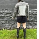 POL  100% Cotton Camo Leopard Print Denim Jacket Size Medium Photo 3