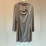 VERO MODA  velvet long sleeve grey dress junior size large Photo 7