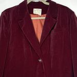 Vintage 1960’s Classic Burgundy Velvet Blazer Cotton by Butterfly For Prestige Red Photo 1
