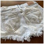 Hollister High Rise Distressed Festival Fray Hem Cut Off Shorts Light Wash Sz 25 Photo 3
