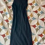 Elegant Italian black knit midi dress. Photo 5