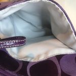 Coach Purple Jacquard Signature C Top Closure Crossbody Tote Shoulder Bag Clutch Photo 7