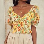VICI  | Adriana Floral Smocked Crop Top Photo 0