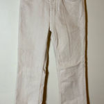 ZARA Off-White High Rise Straight Leg Jeans Raw Hem Size 4 Photo 0