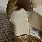 Botkier  Gold Julian Leather Espadrille Wedge Sandals- Size 10 Photo 4
